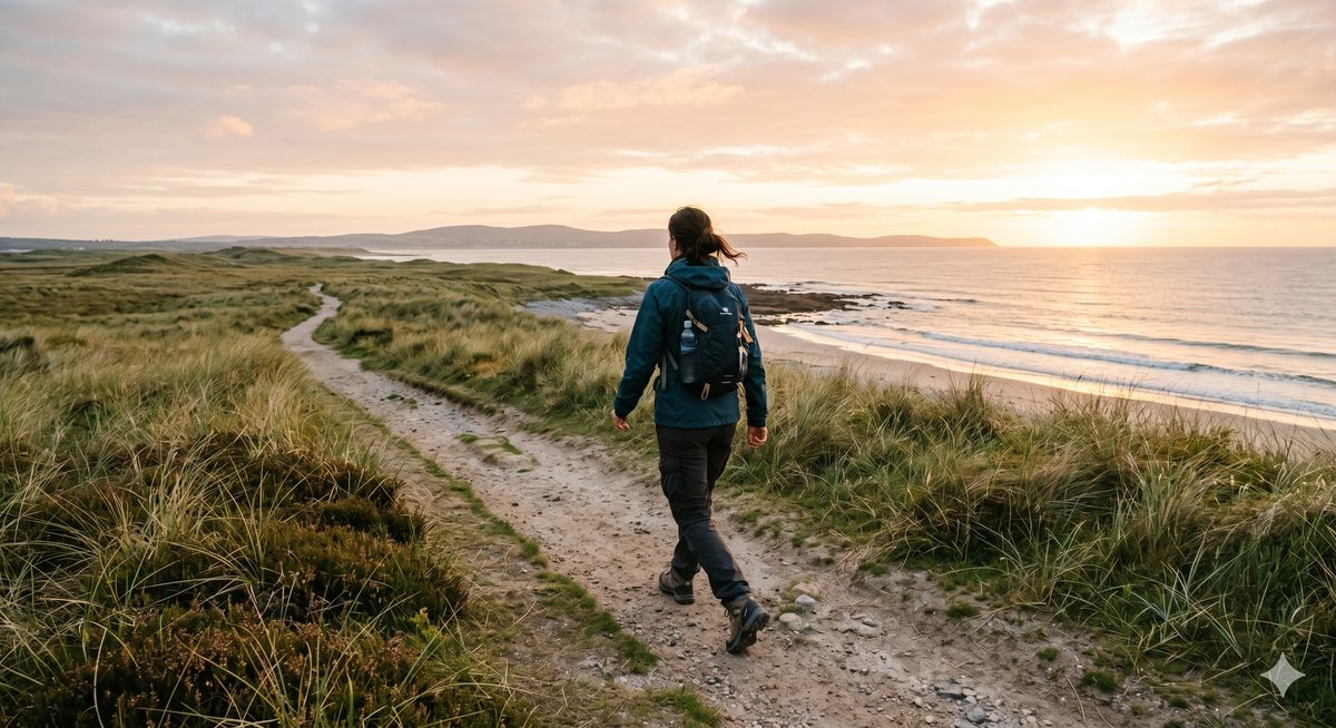 Walking forward on a coastal path. Divorce counseling in Fairhope, Alabama.