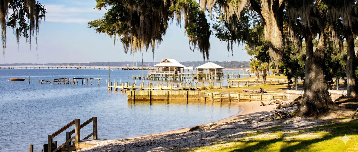 Mobile Bay from the Eastern Shore. Therapy services in Fairhope, Alabama.